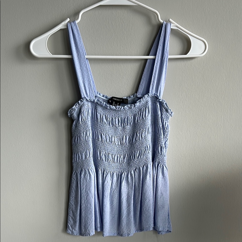 Blue Smocked Women’s Top